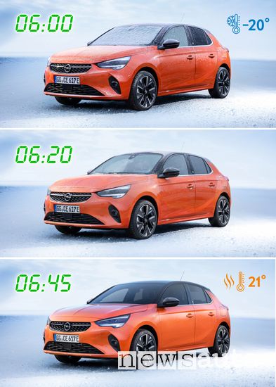 riscaldamento gestito a distanza Opel Corsa-e elettrica