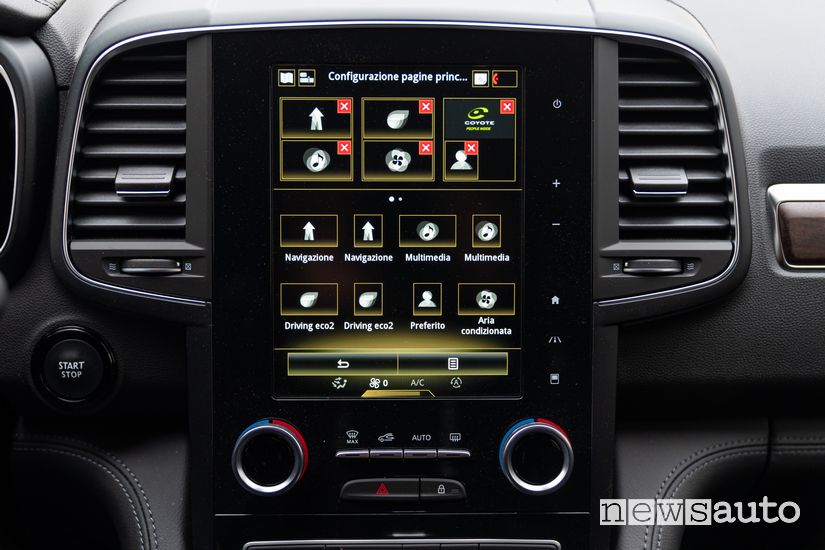 Touch screen verticale infotainment Renault Koleos Initiale Paris