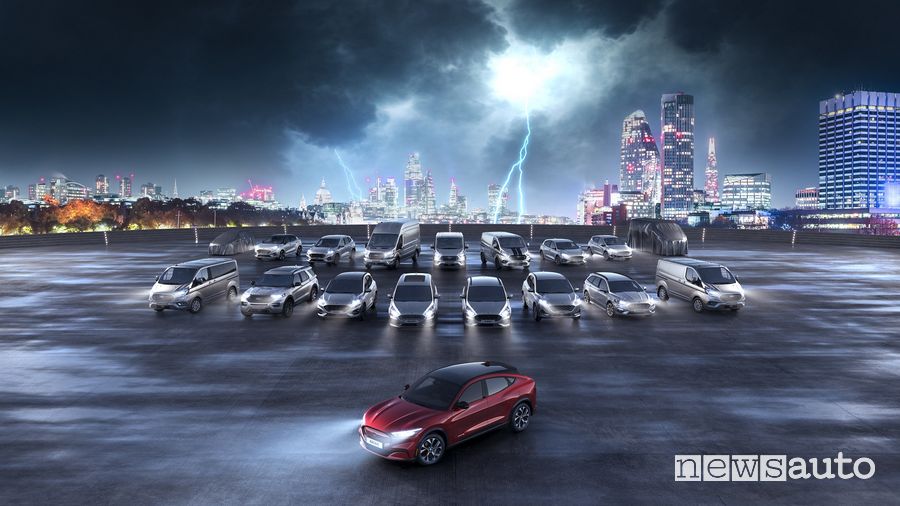 18 veicoli elettrificati Ford entro la fine del 2021