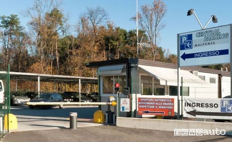 Ingresso parcheggio MyParking aeroporto Milano Malpensa