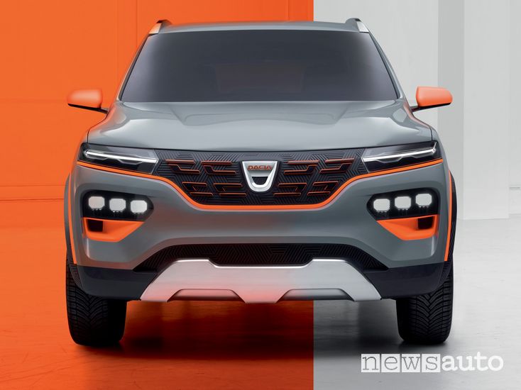 Frontale Dacia Spring show car elettrica