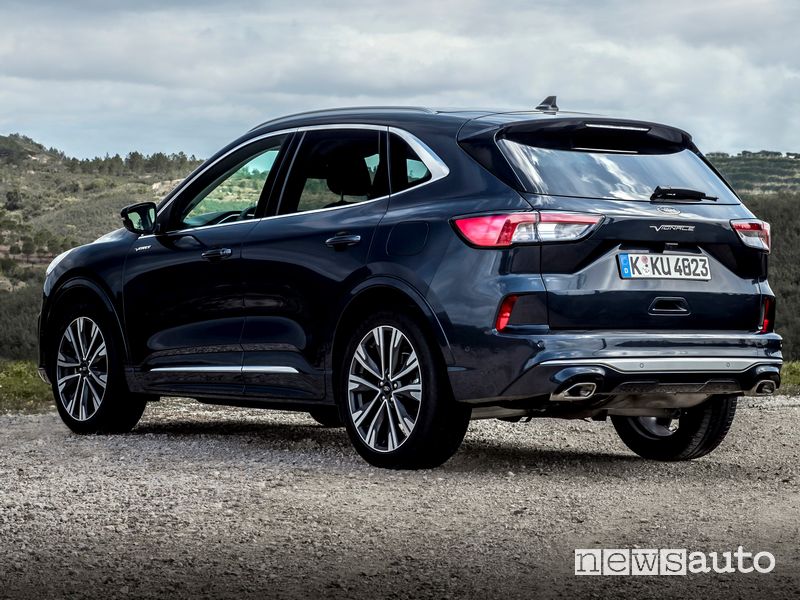 Vista posteriore Ford Kuga Vignale EcoBlue Hybrid