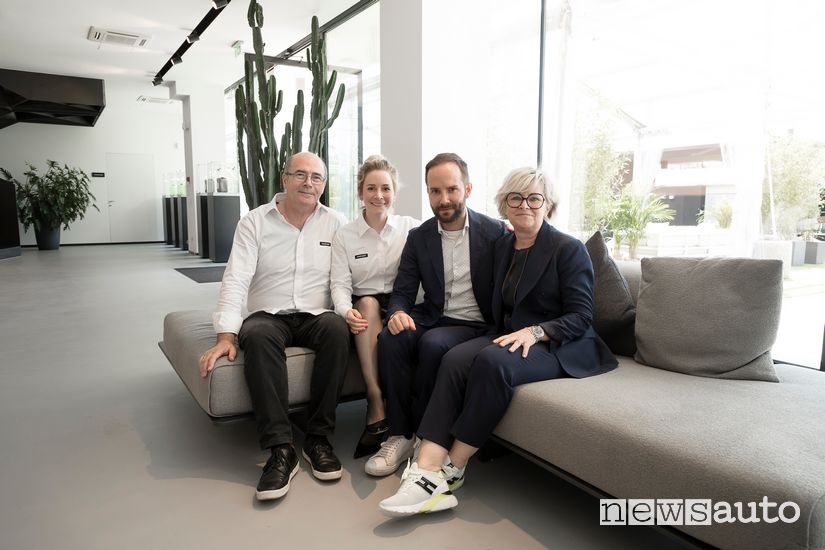 Da sx Franco Berton insieme a Marta Berton (responsabile marketing), Gabriel Berton e Norma Benedetti