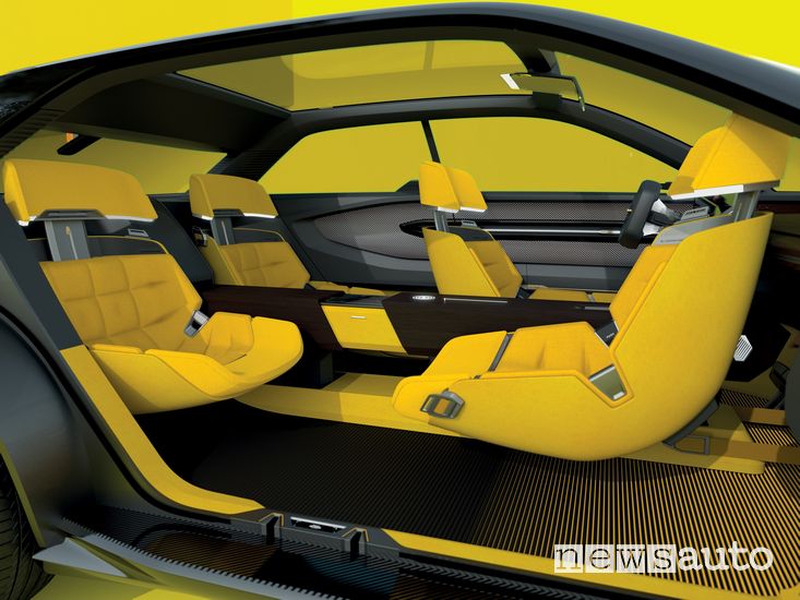 Abitacolo in configurazione "salotto" Renault Morphoz concept-car