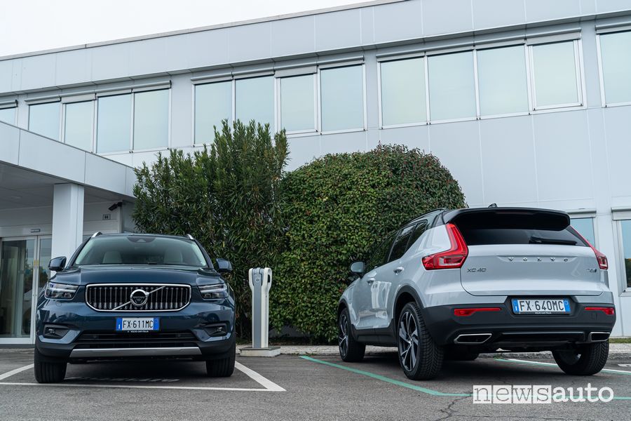 Ricarica da colonnina gamma Volvo XC40 Recharge PHEV