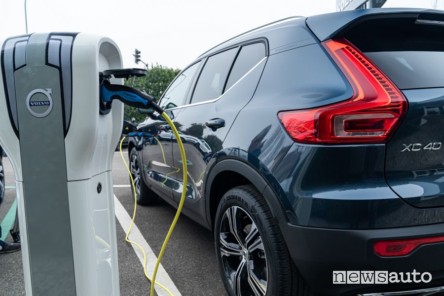 Ricarica da colonnina Volvo XC40 Recharge Inscription PHEV