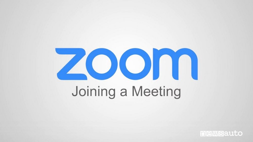 Il logo di Zoom la piattaforma per videochiamate "Joining a meeting"
