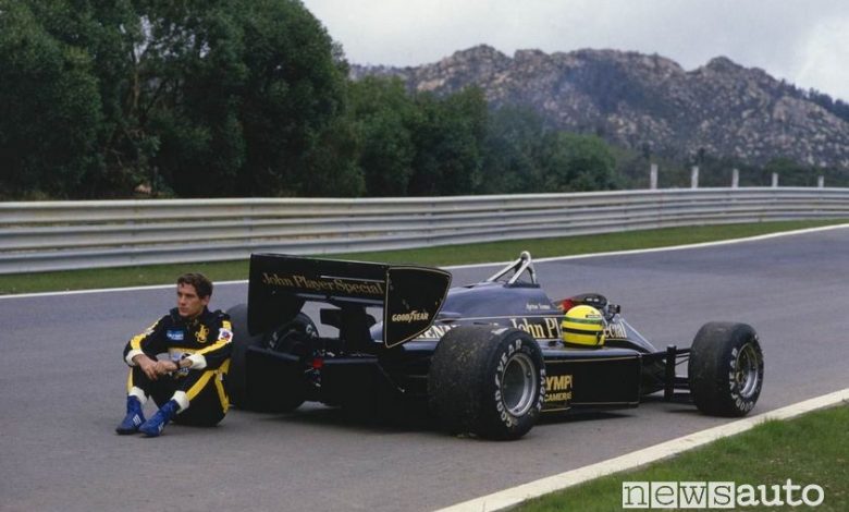 Ayrton Senna con la Lotus nel 1985