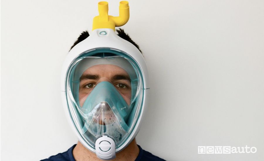 Respiratori Coronavirus con maschera da Sub, ventilatore polmonare