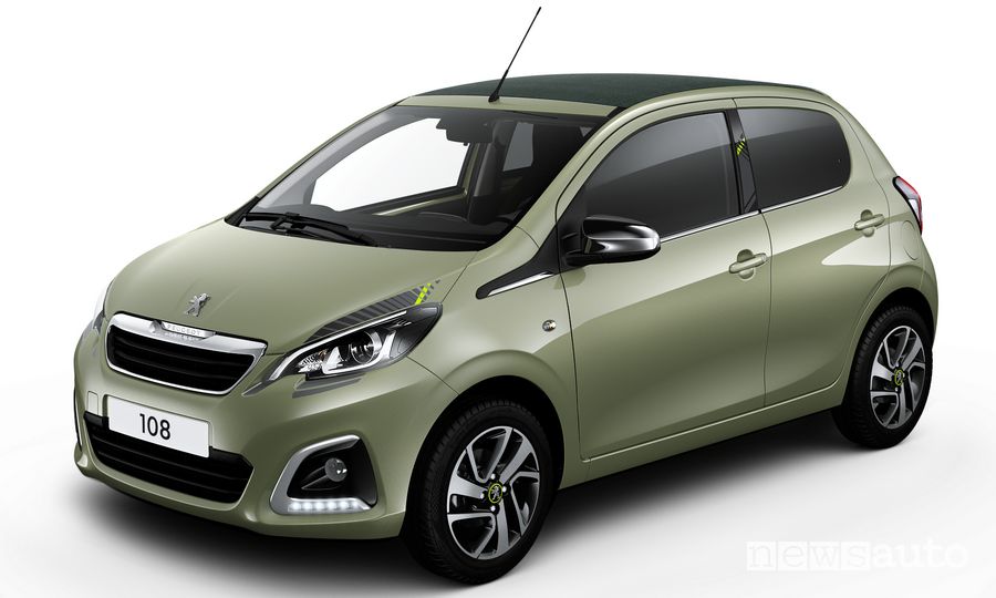 Peugeot 108 con colore della carrozzeria Smooth Green