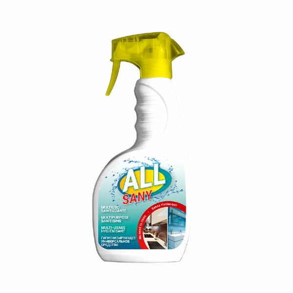 "All Sany", un detergente indicato per detergere ed igienizzare le superfici lavabili con formula senza risciacquo