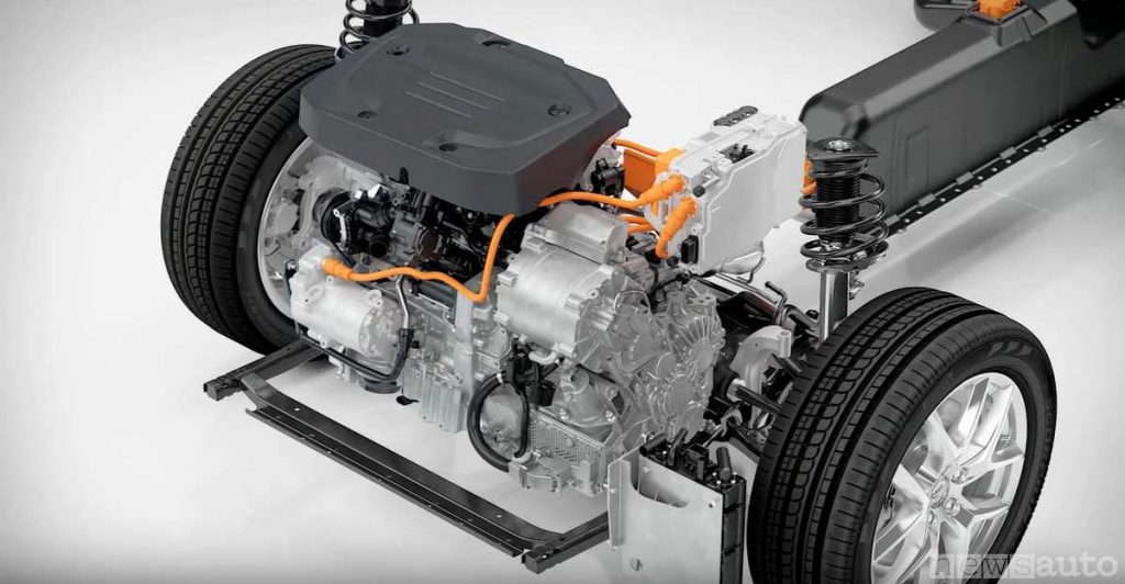 Doppio motore, elettrico 82 cv abbinato al 1.5 a benzina con 180 cv per un totale di 262 cvsulla Volvo XC40 Recharge T5 Plug-in Hybrid