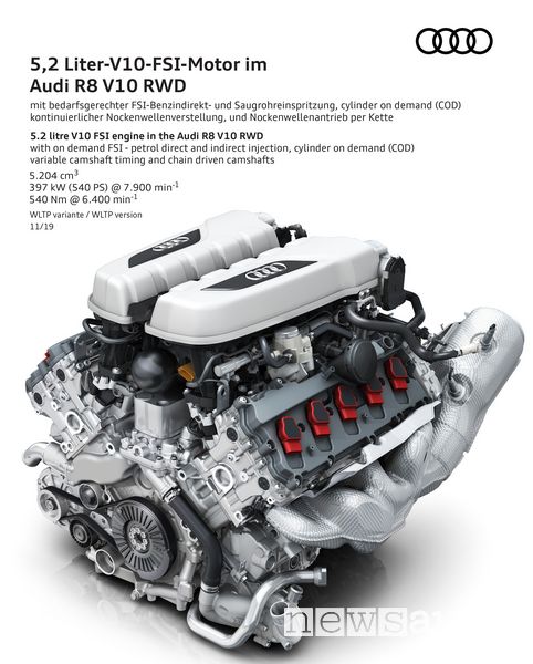 Motore V10 5.2 FSI Audi R8 V10 RWD