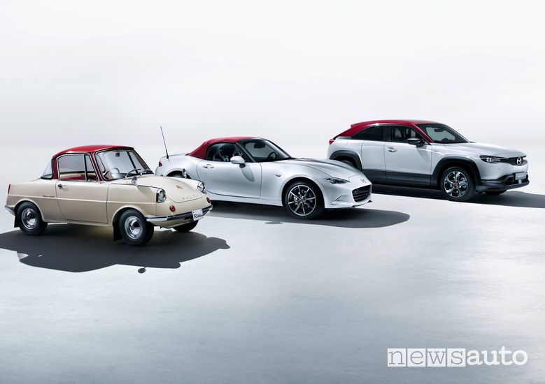 Mazda MX-5 e MX-30 EV nella serie speciale 100th Anniversary Special Edition