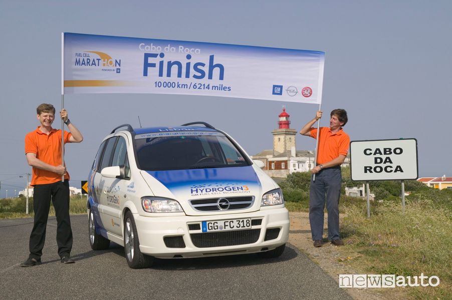 Fuel Cell Marathon del 2004 con veicoli Opel HydroGen3