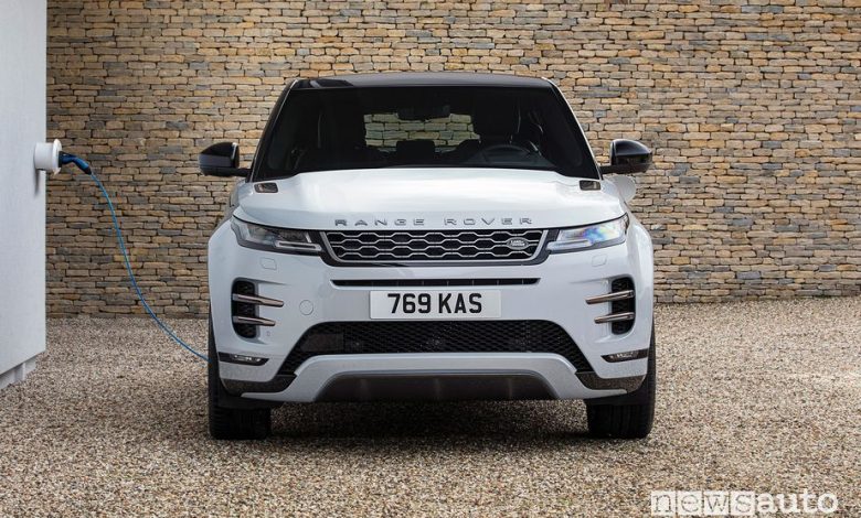 Ricarica da wallbox domestica Range Rover Evoque ibrido plug-in