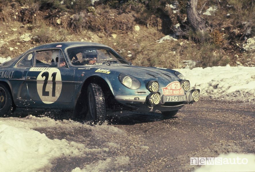Alpine A110 rally al Rally di Montecarlo del 1969