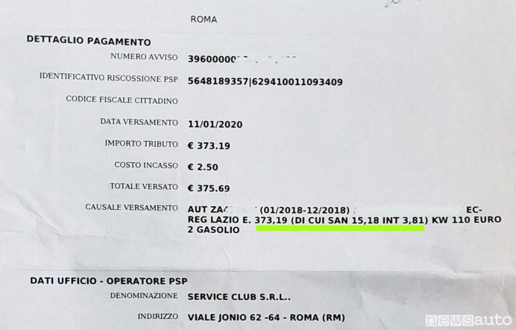 Sanzione ed interessi ridotti per un bollo auto pagato dopo 2 anni dalla scadenza, grazie al ravvedimento operoso