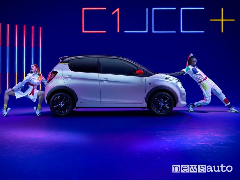 Vista laterale Citroën C1 JCC+ serie speciale