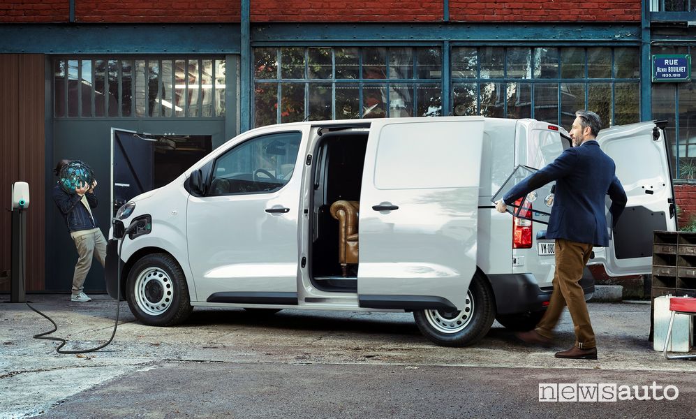 Ricarica da colonnina domestica Citroën ë-Jumpy elettrico
