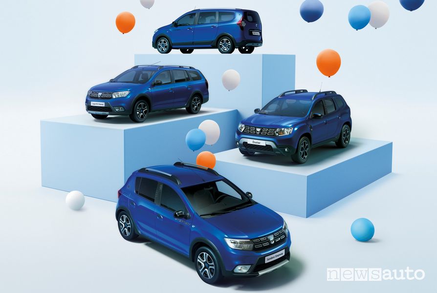 Dacia Duster, Sandero Stepway, Lodgy e Logan MCV Serie Speciale 15th Anniversary