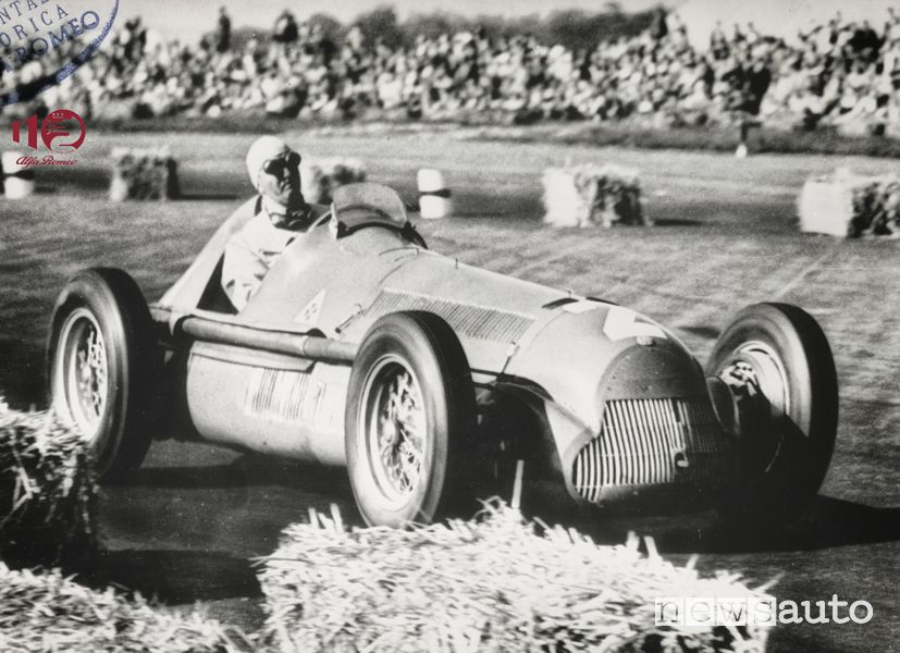 Storia Alfa Romeo Nino Farina vince il primo Gran Premio della Formula 1 con l'Alfetta 158 nel 1950
