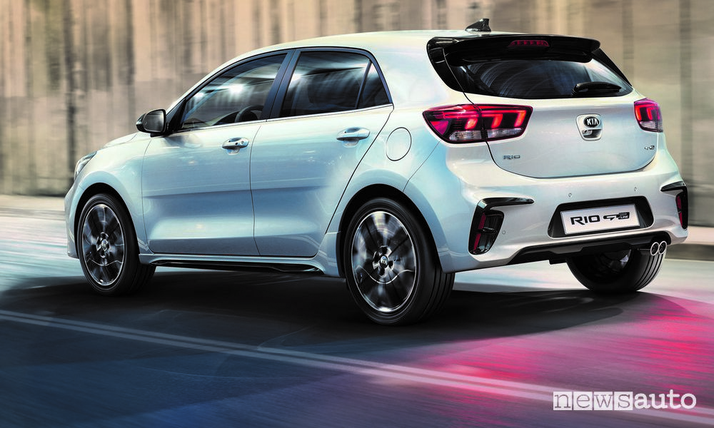 Vista posteriore Kia Rio GT-Line 2021