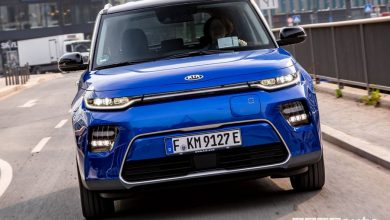 Vista anteriore Kia e-Soul elettrica EV