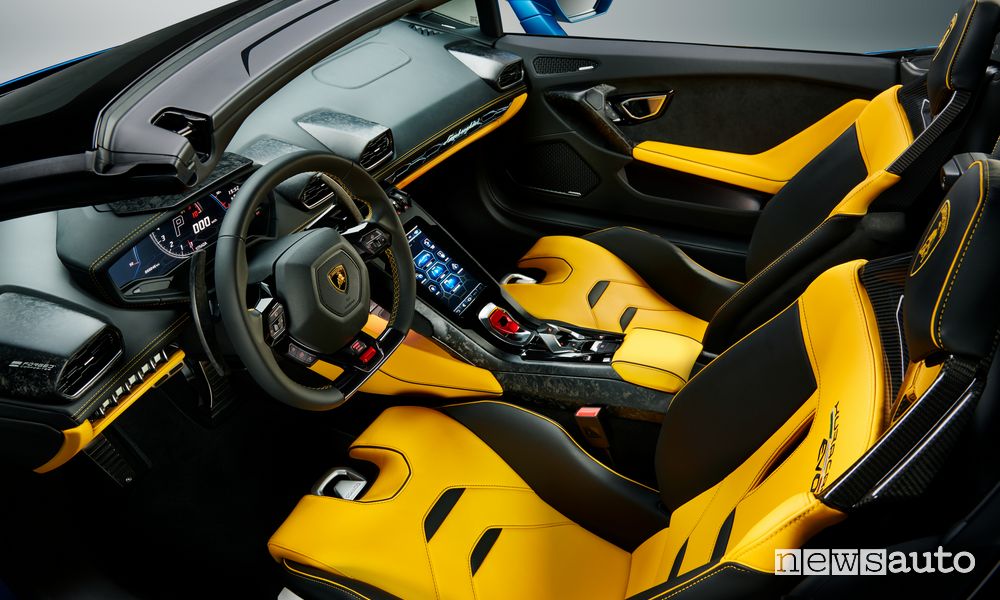 Abitacolo Lamborghini Huracán EVO RWD Spyder