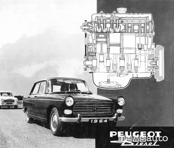 Peugeot 404 pubblicità versione diesel