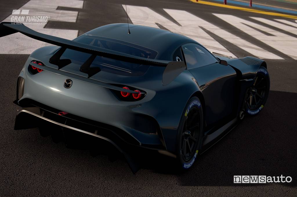 Vista posteriore RX-Vision GT3 Concept disponibile per Gran Turismo Sport su Playstation 4