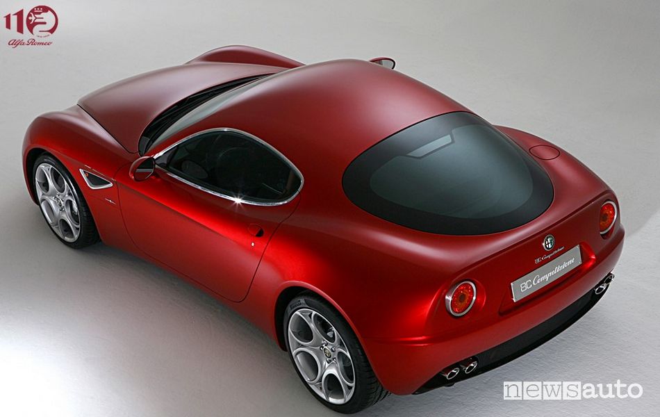 Vista posteriore Alfa Romeo 8C Competizione, 2006