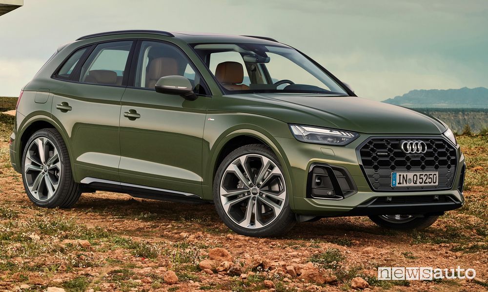 Vista di profilo Audi Q5 2021
