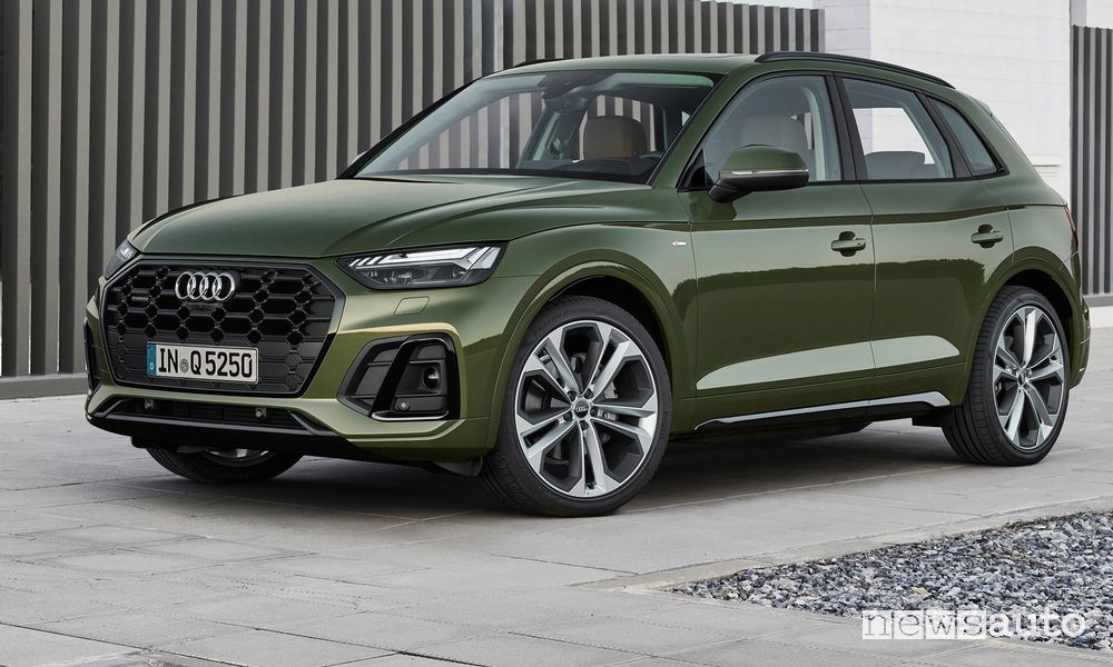 Vista di profilo Audi Q5 2021