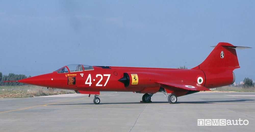 F104 Starfighter dell'Aeronautica Militare Italiana con livrea Rossa Ferrari