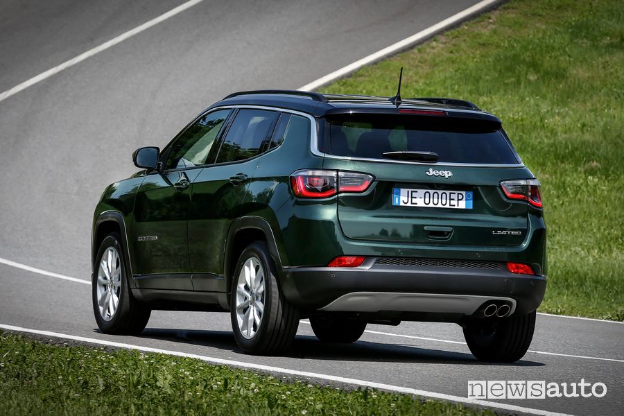 Vista posteriore Jeep Compass Limited 2020