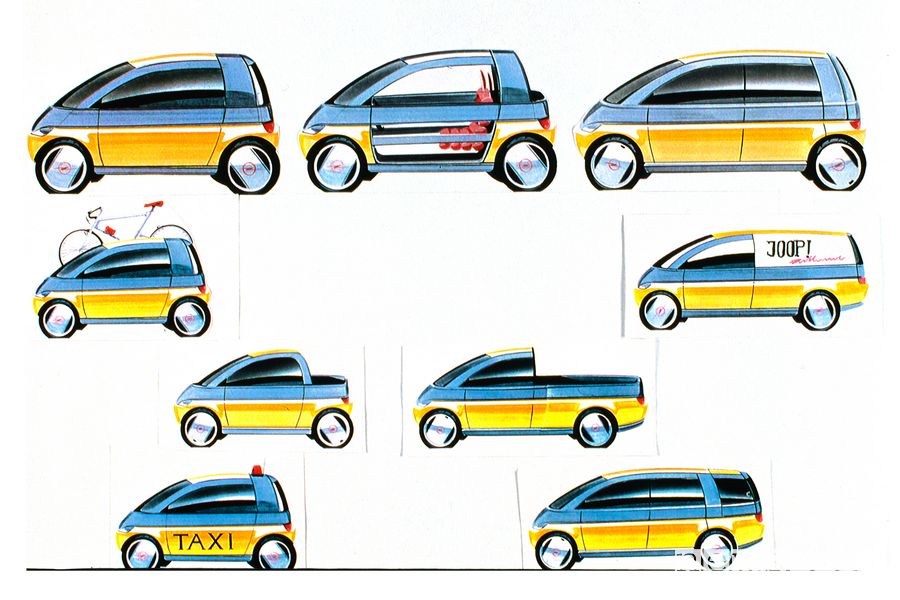 Esempi di modularità Opel Maxx, prototipo del 1995