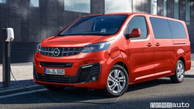 Ricarica da colonnina domestica Opel Zafira-e Life elettrica