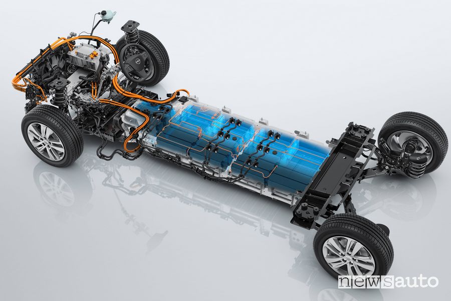 Pianale, batteria e motore elettrico Opel Zafira-e Life