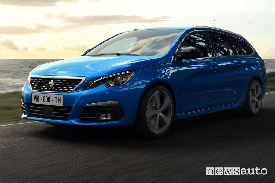 Vista di profilo Peugeot 308 SW