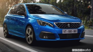Vista di profilo Peugeot 308