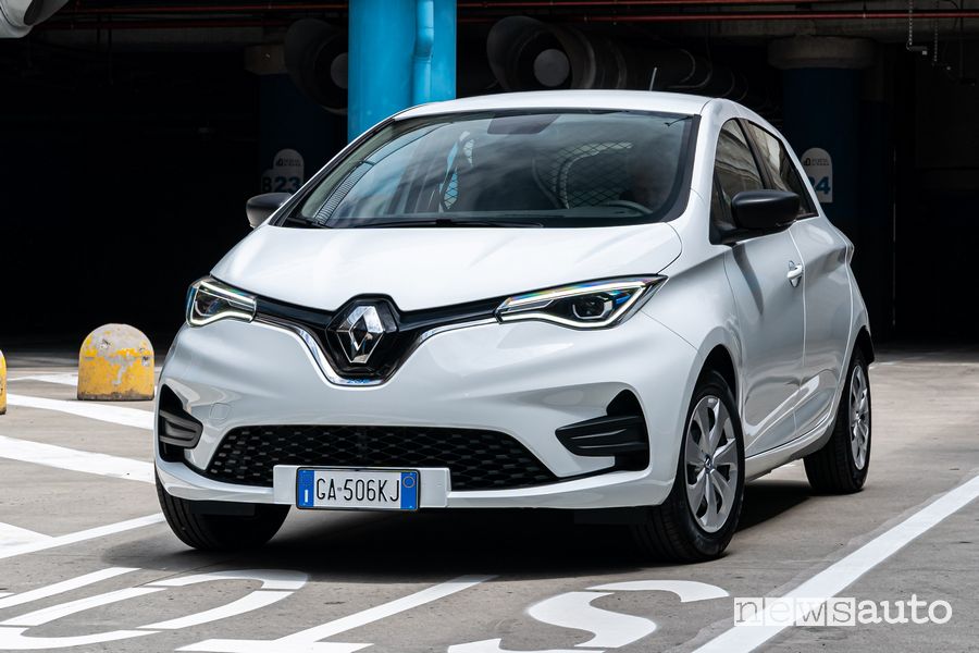 Vista anteriore Renault Zoe Van