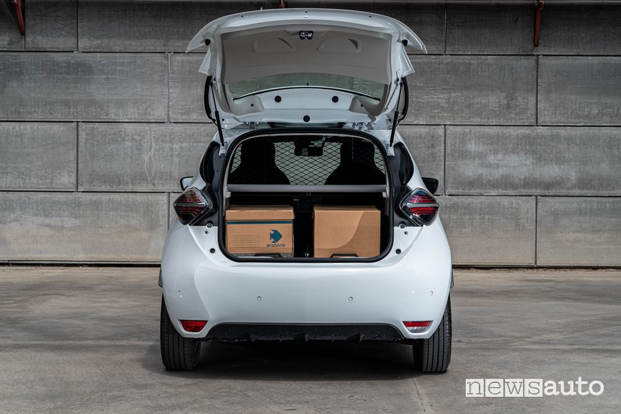 Bagagliaio aperto Renault Zoe Van