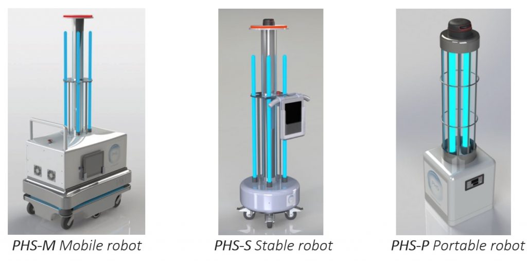 robot PHS per la sanificazione degli ambienti contro il Covid-19