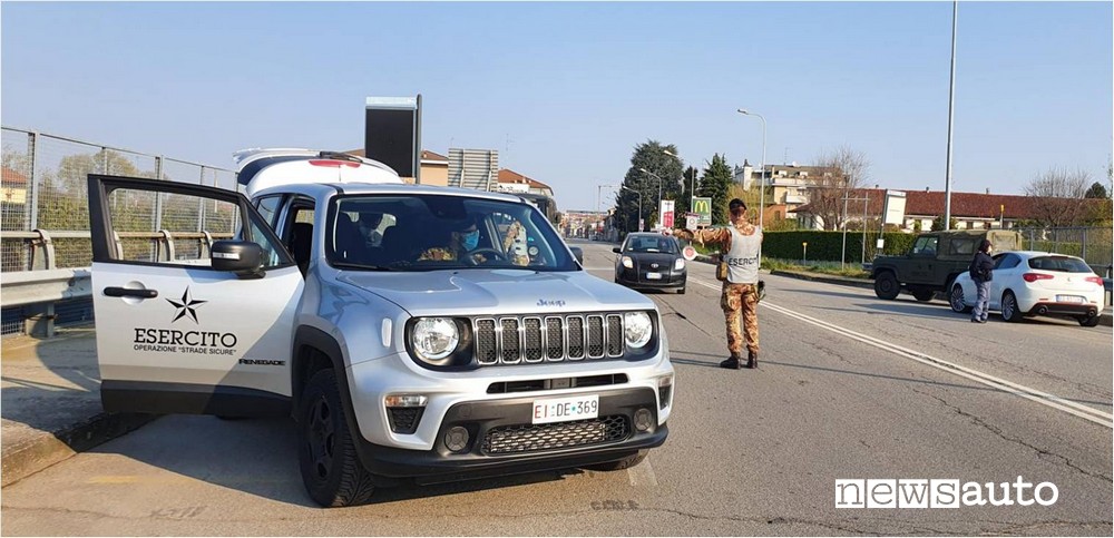 esercito militare italiano strade sicure novara jeep renegade