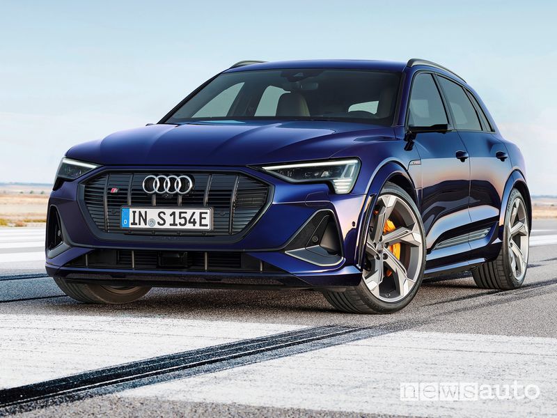 Vista di profilo Audi e-tron S