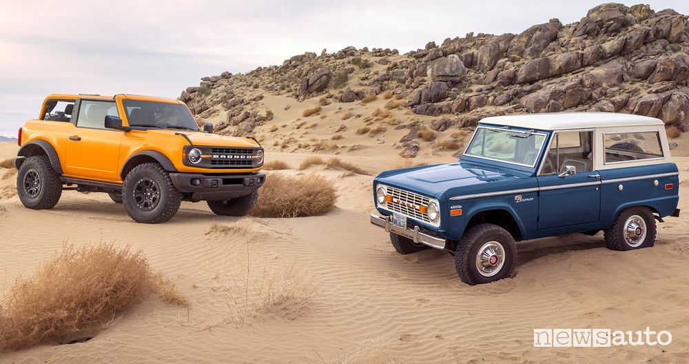 Nuovo Ford Bronco confronto con la 1^ generazione del 1966