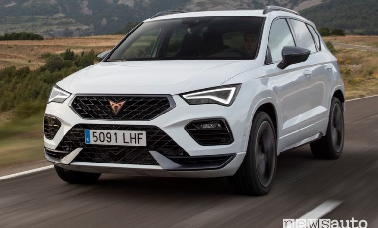 Vista anteriore Cupra Ateca
