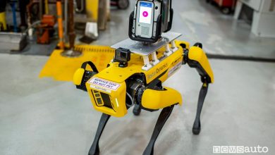 Robot a 4 zampe Fluffy Ford al lavoro