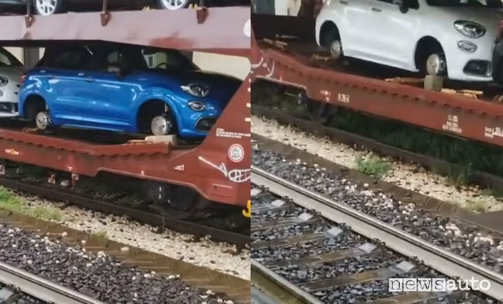 Furti ruote auto nuove fiat 500X treno merci